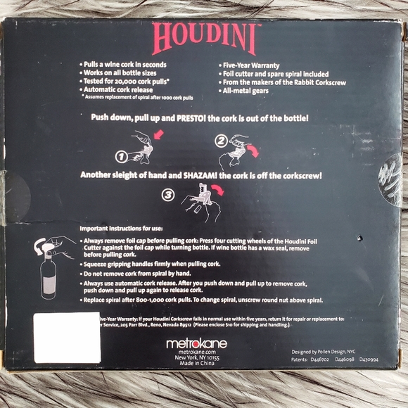🎁 HOUDINI lever corkscrew set - Picture 4 of 4